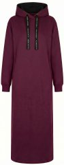 Nora Mikken MARTINA Maxi Hoodie Dress Mauve Wine
