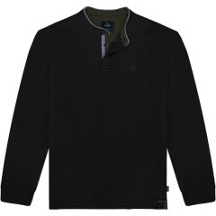 Double Outfitters PS-3099 Polo Shirt Mao Collar Black