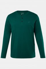 JP1880 Henley T-Shirt Long Sleeve Green
