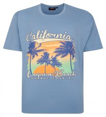Espionage T425 Laguna Beach Bedrucktes T-Shirt Blau