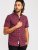 D555 Hillcrest S/S Micro Ao Print Shirt Burgundy - Herrenhemden - Herrenhemden in großen Größen