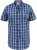D555 Walcot Check Button Down Collar S/S Shirt Navy - Herrenhemden - Herrenhemden in großen Größen