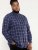 D555 Townsville Check Button Down Collar Shirt Navy - Herrenhemden - Herrenhemden in großen Größen