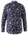 D555 Rooksey Floral Print Shirt Navy - Herrenhemden - Herrenhemden in großen Größen