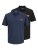 Jack & Jones Rush Poloshirt 2er-Pack schwarz/navyblau - Polo-shirts für herren - Polo-Shirts für Herren in großen Größen
