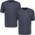 Adamo Marlon Comfort fit 2-pack T-shirt Charcoal - Herren-T-shirts - Herren-T-Shirts in großen Größen