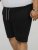 D555 STEFAN1 Elasticated Waist Loop Back Shorts Black - Jogginghosen für Herren in großen Größen - Jogginghosen für Herren in großen Größen