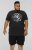 D555 CORTEX California Snake Printed Crew Neck T-Shirt Washed Black - Herren-T-shirts - Herren-T-Shirts in großen Größen