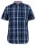 D555 HADSTOCK Check Button Down Collar S/S Shirt Navy - Herrenhemden - Herrenhemden in großen Größen