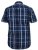 D555 HADSTOCK Check Button Down Collar S/S Shirt Navy - Herrenhemden - Herrenhemden in großen Größen