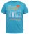 D555 AARON Surfers Paradise Printed Crew Neck T-Shirt Turquoise - Herren-T-shirts - Herren-T-Shirts in großen Größen