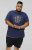D555 COLIN Born To Rock Printed Crew Neck T-Shirt French Navy - Herren-T-shirts - Herren-T-Shirts in großen Größen