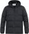 D555 DOMENIC Quilted Puffer Jacket With Half Micro Fleece Lining And Hood Black - Herren Jacken in großen Größen - Herren Jacken in großen Größen