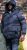 D555 DOMENIC Quilted Puffer Jacket With Half Micro Fleece Lining And Hood Black - Herren Jacken in großen Größen - Herren Jacken in großen Größen