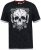D555 DARREN Skull Printed T-Shirt With Double Layer On Hem & Cuff Black Reno - Herren-T-Shirts in großen Größen - Herren-T-Shirts in großen Größen