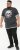 D555 DARREN Skull Printed T-Shirt With Double Layer On Hem & Cuff Black Reno - Herren-T-Shirts in großen Größen - Herren-T-Shirts in großen Größen