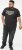 D555 EDWALTON NYCTY Camo Printed Crew Neck T-Shirt Washed Black - Herren-T-shirts - Herren-T-Shirts in großen Größen