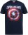 D555 ROGERS Official Captain America Printed T-Shirt Dark Navy - Herren-T-shirts - Herren-T-Shirts in großen Größen