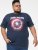D555 ROGERS Official Captain America Printed T-Shirt Dark Navy - Herren-T-shirts - Herren-T-Shirts in großen Größen