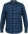 D555 SONNY Navy Check Long Sleeve Shirt With Chest Patch Pocket & Button Down Collar Navy Check - Herrenhemden - Herrenhemden in großen Größen