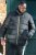 D555 CRISTIANO Puffer Jacket With Binding On Cuffs And Embroidery Badge On Sleeve Black - Herren Jacken in großen Größen - Herren Jacken in großen Größen