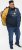 D555 FELIPE Zip Through Padded Gilet With Contrast Colour Lining And Rubber Badge Navy - Herren jacken - Herren Jacken in großen Größen