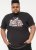 D555 LORNE Motor Bike Splatter Printed Crew Neck T-Shirt Washed Black - Herren-T-shirts - Herren-T-Shirts in großen Größen