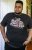 D555 LORNE Motor Bike Splatter Printed Crew Neck T-Shirt Washed Black - Herren-T-shirts - Herren-T-Shirts in großen Größen