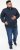 D555 SWANN Quarter Neck Sweatshirt With Quilted Top Panel Navy - Herren-sweater und -hoodies - Herren-Sweater und -Hoodies in großen Größen