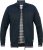 D555 ABERDARE Knitted Zip Through Sweater With Bonded Check Lining Navy Marl - Herren-sweater und -hoodies - Herren-Sweater und -Hoodies in großen Größen