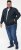 D555 ABERDARE Knitted Zip Through Sweater With Bonded Check Lining Navy Marl - Herren-sweater und -hoodies - Herren-Sweater und -Hoodies in großen Größen