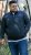 D555 ABERDARE Knitted Zip Through Sweater With Bonded Check Lining Navy Marl - Herren-sweater und -hoodies - Herren-Sweater und -Hoodies in großen Größen