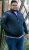 D555 ABERDARE Knitted Zip Through Sweater With Bonded Check Lining Navy Marl - Herren-sweater und -hoodies - Herren-Sweater und -Hoodies in großen Größen