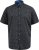 D555 Matlock Short Sleeve AOP Shirt With Hidden Button Down Black - Herrenhemden - Herrenhemden in großen Größen