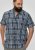 D555 Walsall Button Down Collar Short Sleeve Shirt Navy Shirt - Herrenhemden in großen Größen - Herrenhemden in großen Größen