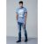 D555 Howie Fine Stripe T-shirt Blue - Herren-T-shirts - Herren-T-Shirts in großen Größen