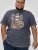 D555 Stockport Multi Coloured Guitar Printed T-Shirt Denim - Herren-T-shirts - Herren-T-Shirts in großen Größen