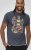 D555 Stockport Multi Coloured Guitar Printed T-Shirt Denim - Herren-T-shirts - Herren-T-Shirts in großen Größen