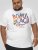 D555 SYDNEY Multi Coloured Bondi Beach Printed T-Shirt White - Herren-T-shirts - Herren-T-Shirts in großen Größen