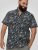 D555 Worthing Surf AOP Short Sleeve Button Down Collar Shirt Navy - Herrenhemden - Herrenhemden in großen Größen