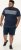 D555 Swansea Cut And Sew Crew Neck T-Shirt Navy - Herren-T-shirts - Herren-T-Shirts in großen Größen