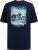 D555 Knowle Detroit Motor Bike Printed Crew Neck T-Shirt Navy - Herren-T-shirts - Herren-T-Shirts in großen Größen