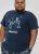 D555 Cameron Official Terminator Printed Crew Neck T-Shirt Dark Navy - Herren-T-shirts - Herren-T-Shirts in großen Größen
