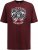 D555 Loughborough Official Gas Monkey Crew Neck T-Shirt Burgundy Black Twist - Herren-T-shirts - Herren-T-Shirts in großen Größen