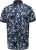 D555 Halifax AOP Hawaiian Print Short Sleeve Polo Blue - Herren-T-shirts - Herren-T-Shirts in großen Größen