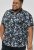 D555 Halifax AOP Hawaiian Print Short Sleeve Polo Blue - Herren-T-shirts - Herren-T-Shirts in großen Größen
