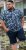 D555 Halifax AOP Hawaiian Print Short Sleeve Polo Blue - Herren-T-shirts - Herren-T-Shirts in großen Größen