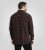 D555 Horsham Long Sleeve Shirt with Chest Pocket Burgundy/Black Check - Herrenhemden - Herrenhemden in großen Größen