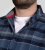 D555 Shrewsbury Long Sleeve with Chest Pocket Blue/Navy Check TALL SIZES - Herrenhemden - Herrenhemden in großen Größen
