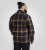 D555 Aldershot Long Sleeve Heavy Shacket Overshirt Tan/Navy Check - Herrenhemden - Herrenhemden in großen Größen